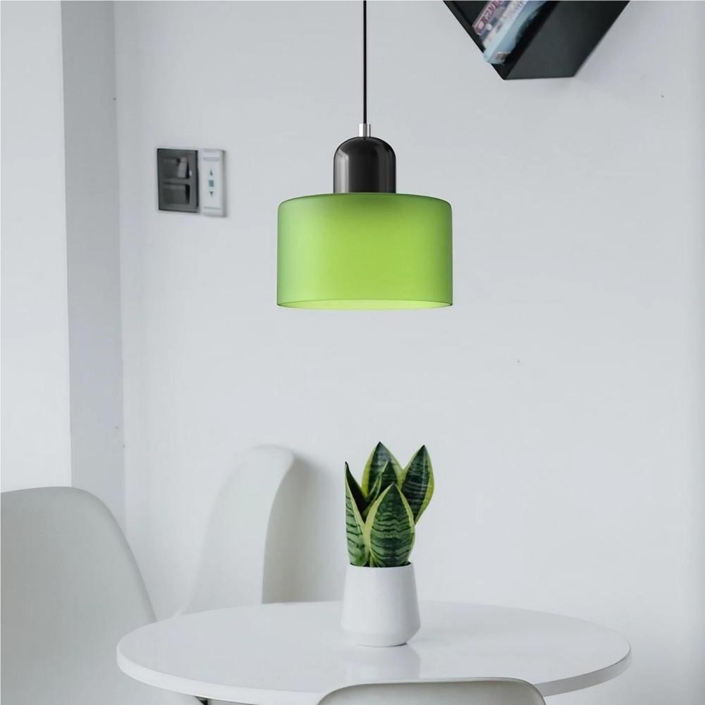 Morandi Cylinder Stained Glass Pendant Light KL17