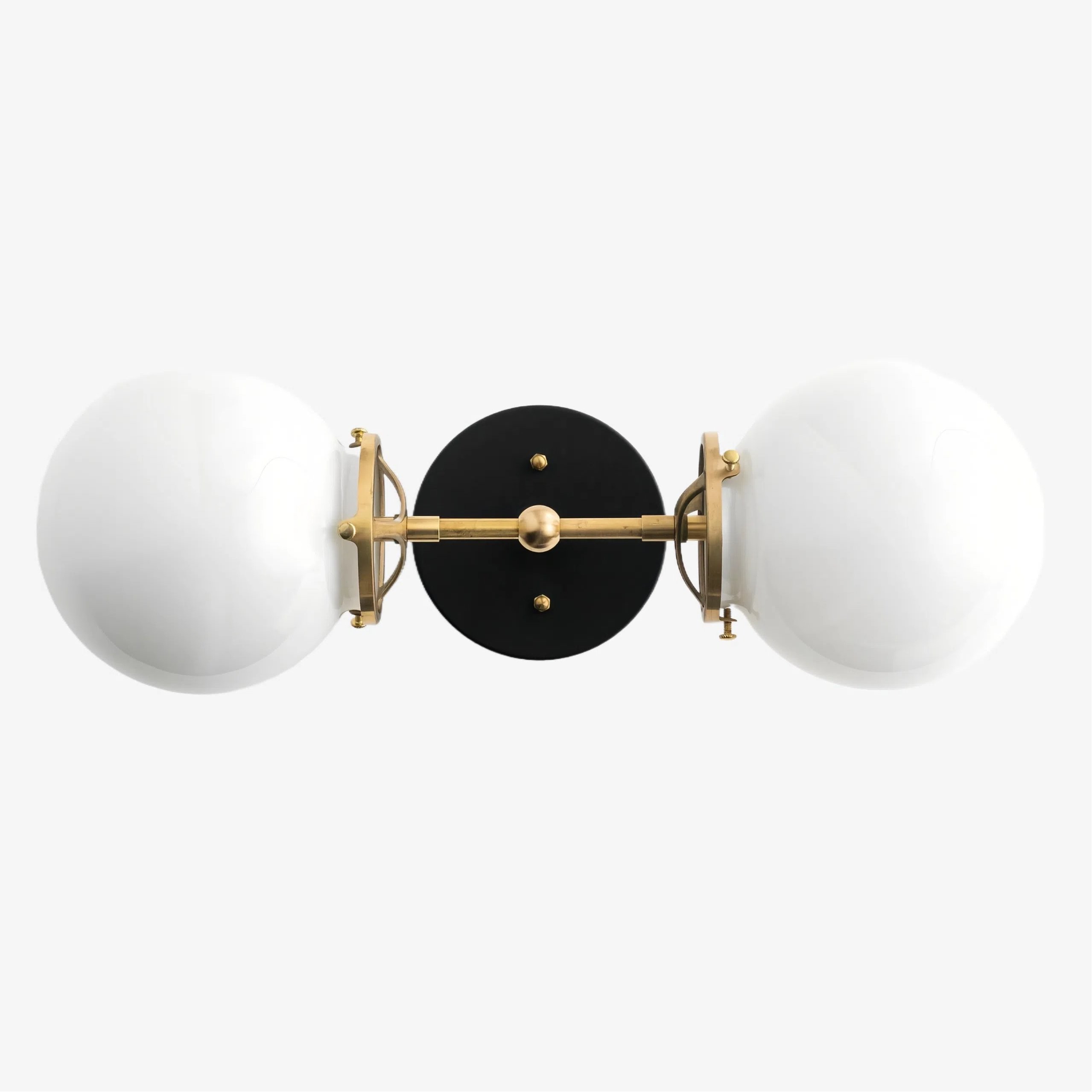 Lumio Globe Art Deco Vanity Light -  Opal Globe Bathroom Sconce KL1416