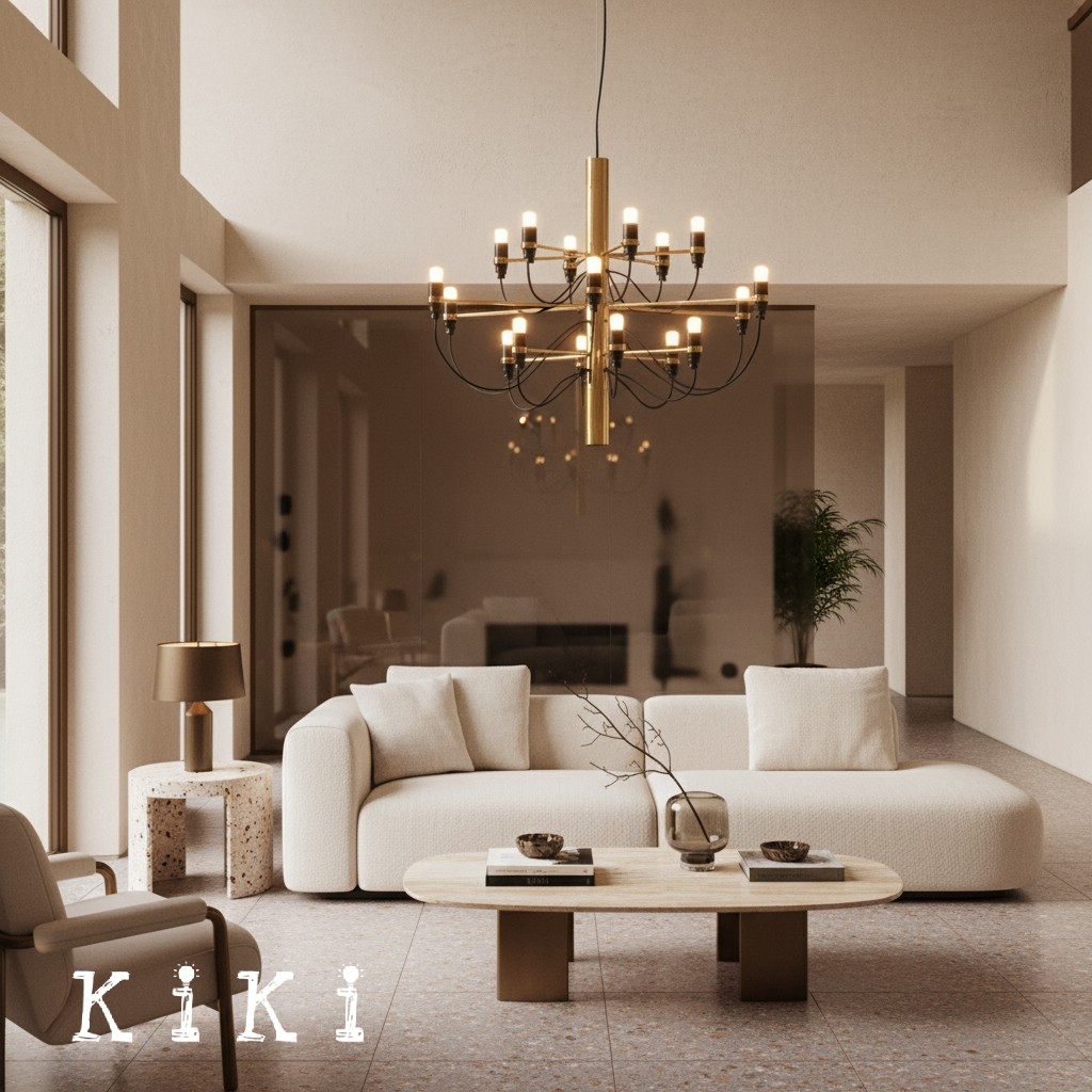 2097 Suspension Lamp - Sleek Multi-Head Chandelier For High Ceilings and Large Spaces