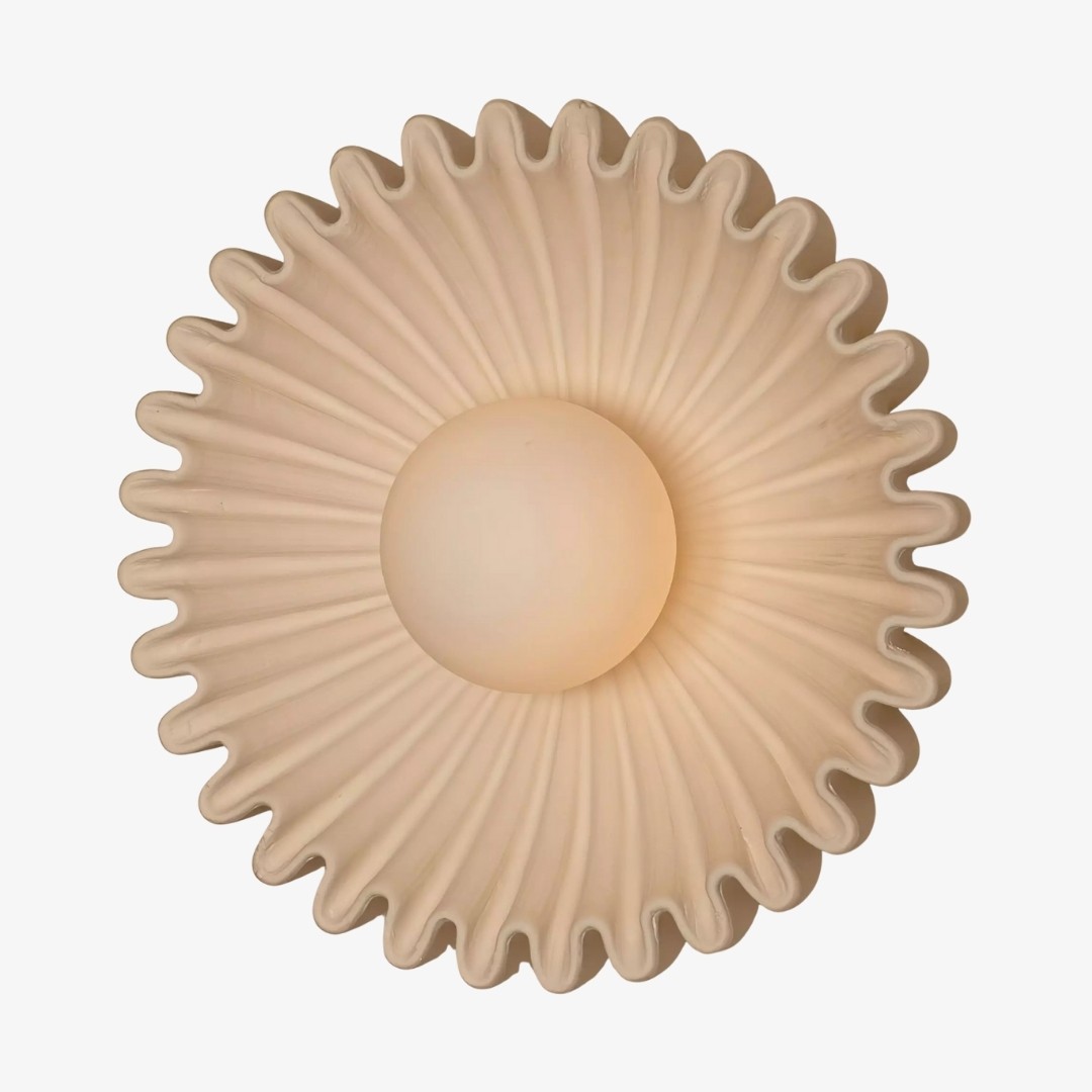 Sculptural Ceramic Wall Sconce – Opal Globe Sconce with Ceramic Finish KL246