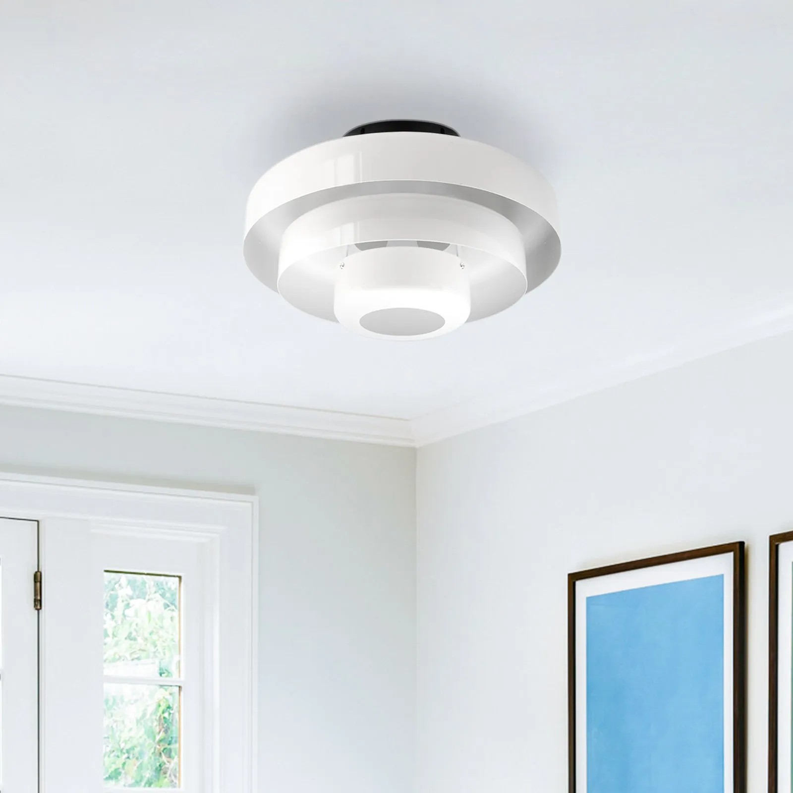 Three-Tier Bauhaus Ceiling Lamp - Bold Colors Ceiling Light for Bedroom or Lounge KL885