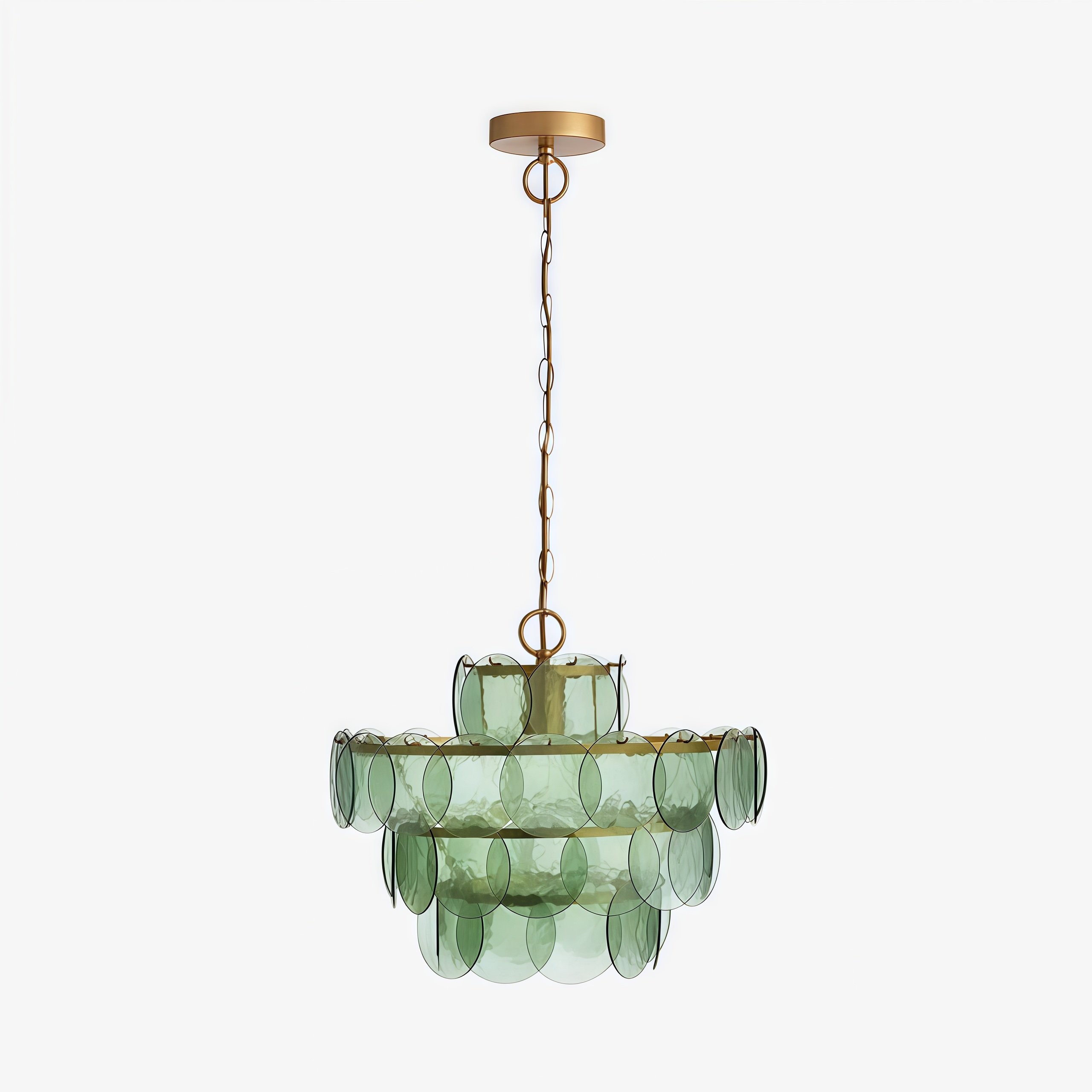 Morien Colorful Disc Pendant Light - Artistic Glass and Metal Pendant Lighting for Dining or Bedroom KL2056