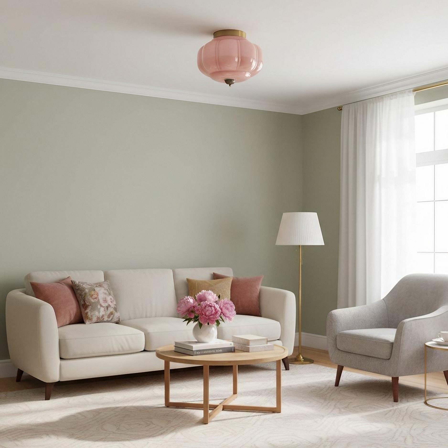 Eloise Retro Milk Glass Semi Flush Mount Ceiling Light KL859