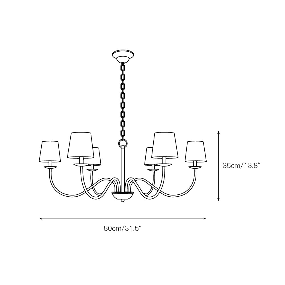 Eclipse Brass Chandelier D512