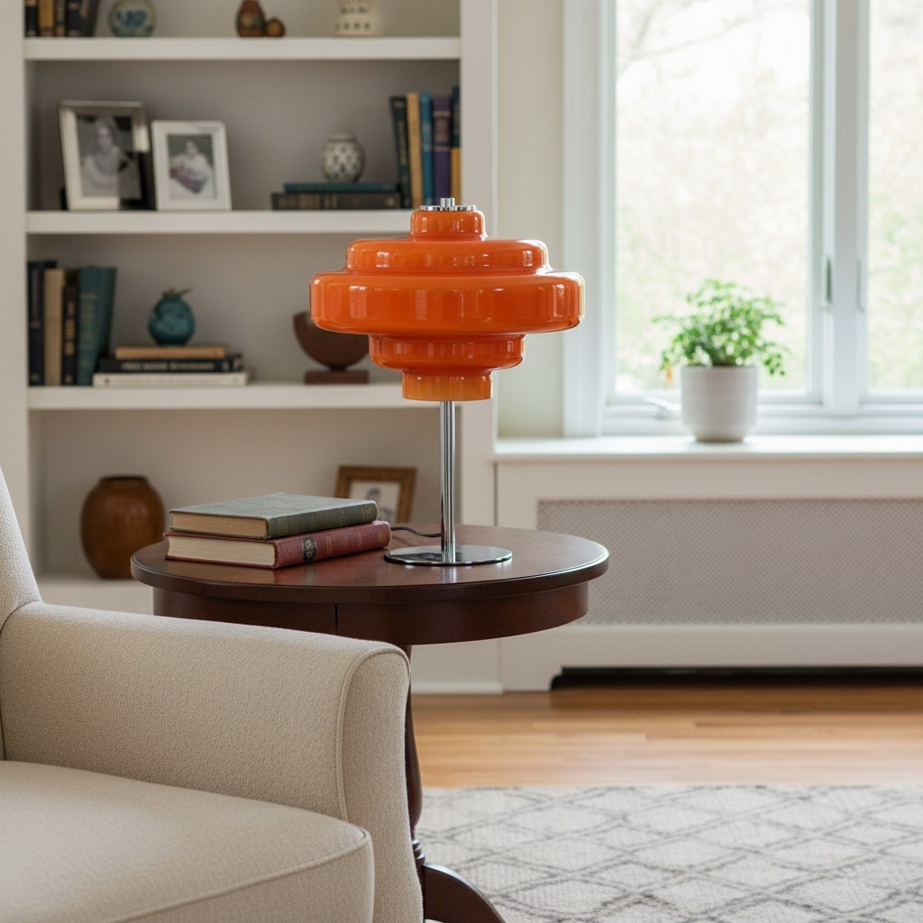 Sculptural Glass Table Lamp – Artful Illumination in Refined Form KL1099