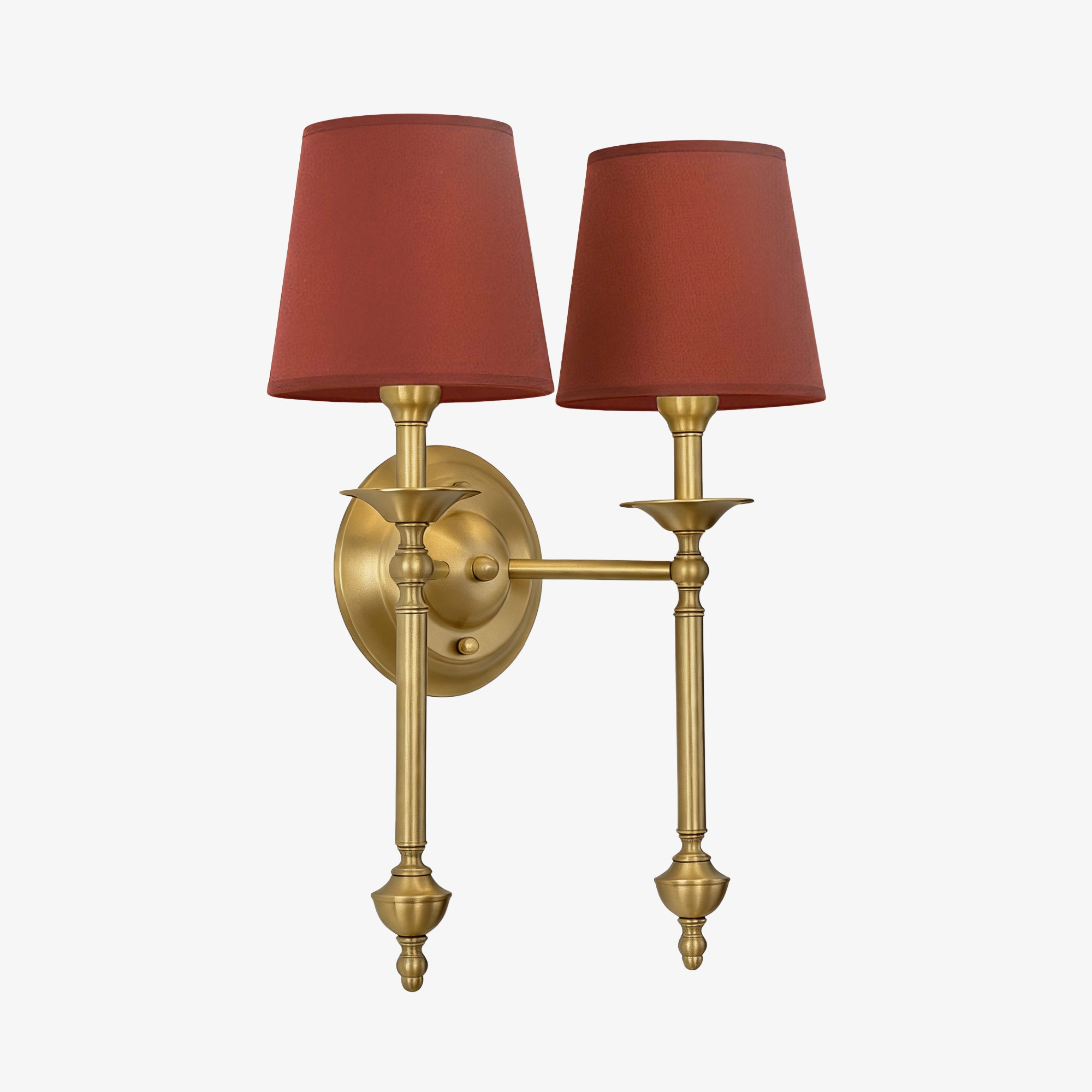 Arcuma Elegant Wall Light - Copper or Black Finishes Sconce with Fabric Shade for Interior KL2337