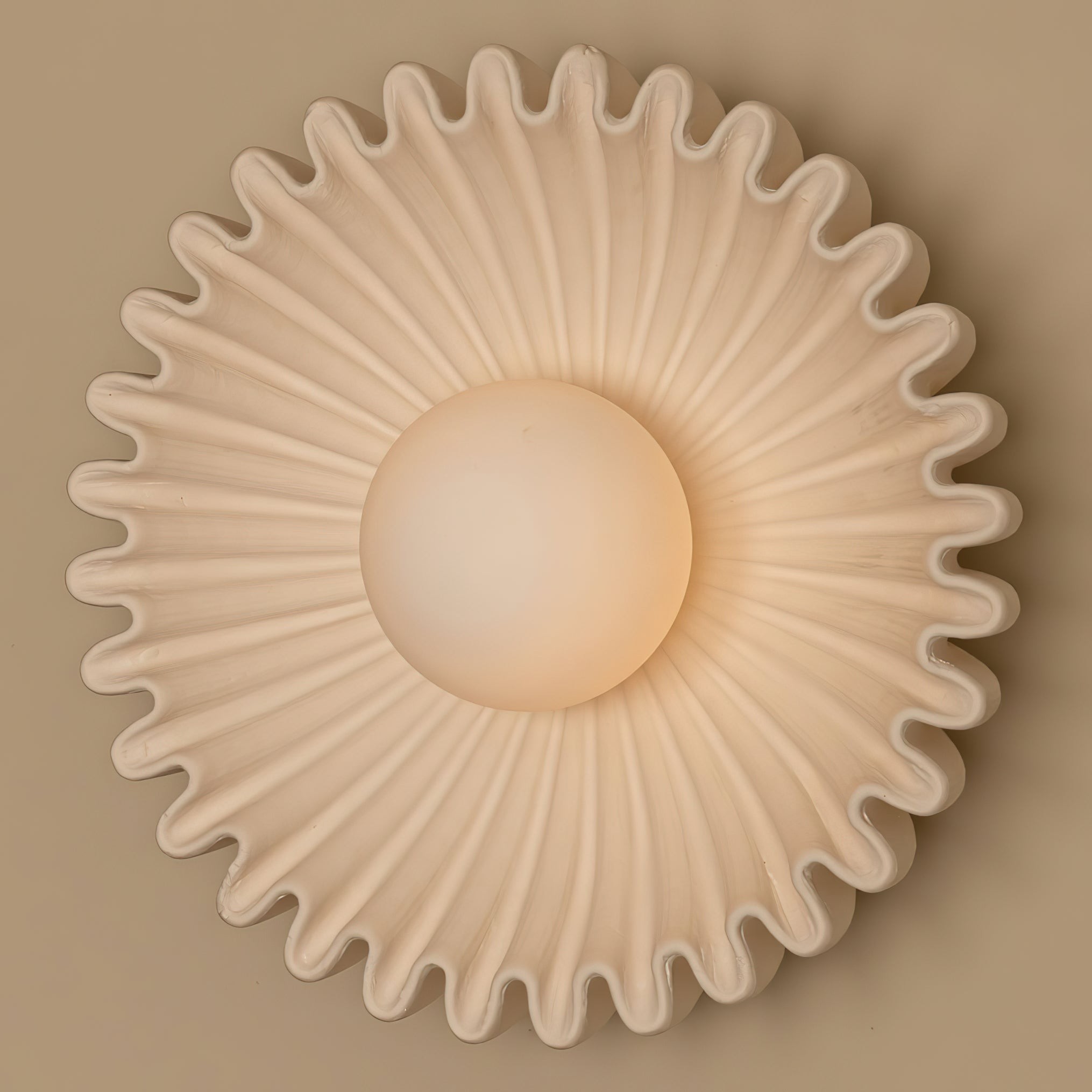 Sculptural Ceramic Wall Sconce – Opal Globe Sconce with Ceramic Finish KL246