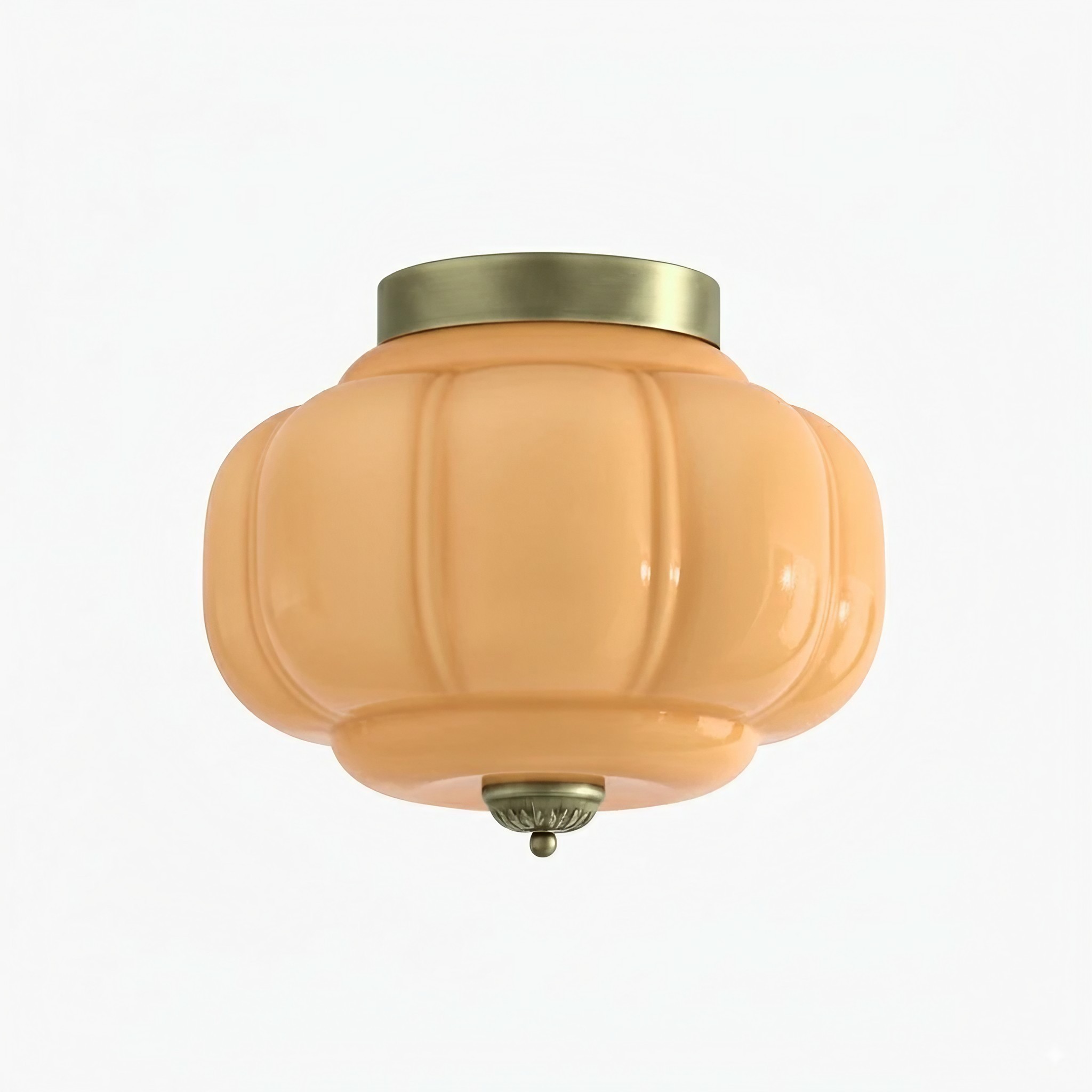 Eloise Retro Milk Glass Semi Flush Mount Ceiling Light KL859