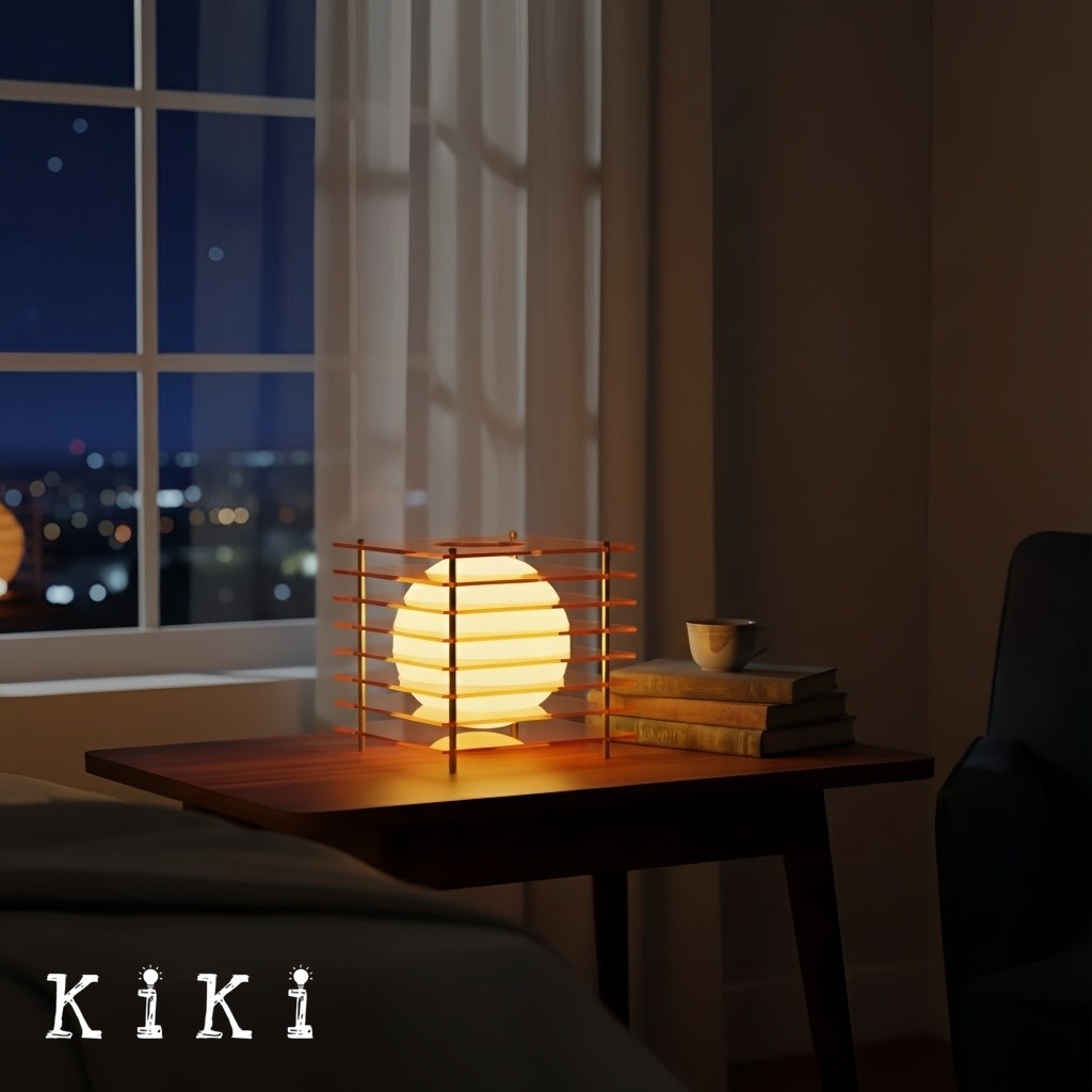 Afterglow Cube Table Lamp - Geometric Sphere Lighting for Bedroom Lighting KL2062