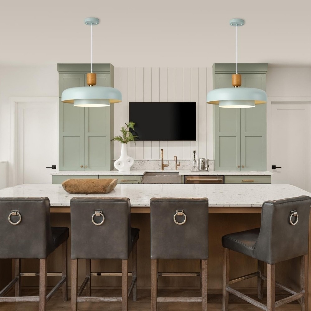 Natural Circle Modern Wooden Pendant Light KL1101