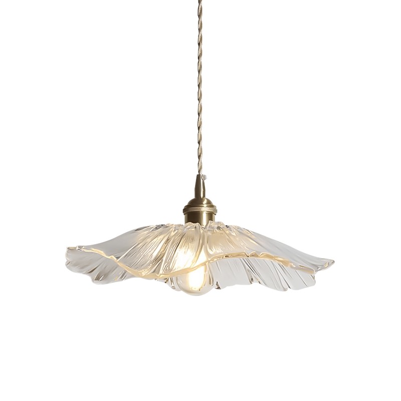 Retro Lotus Creative Glass Pendant Lamp