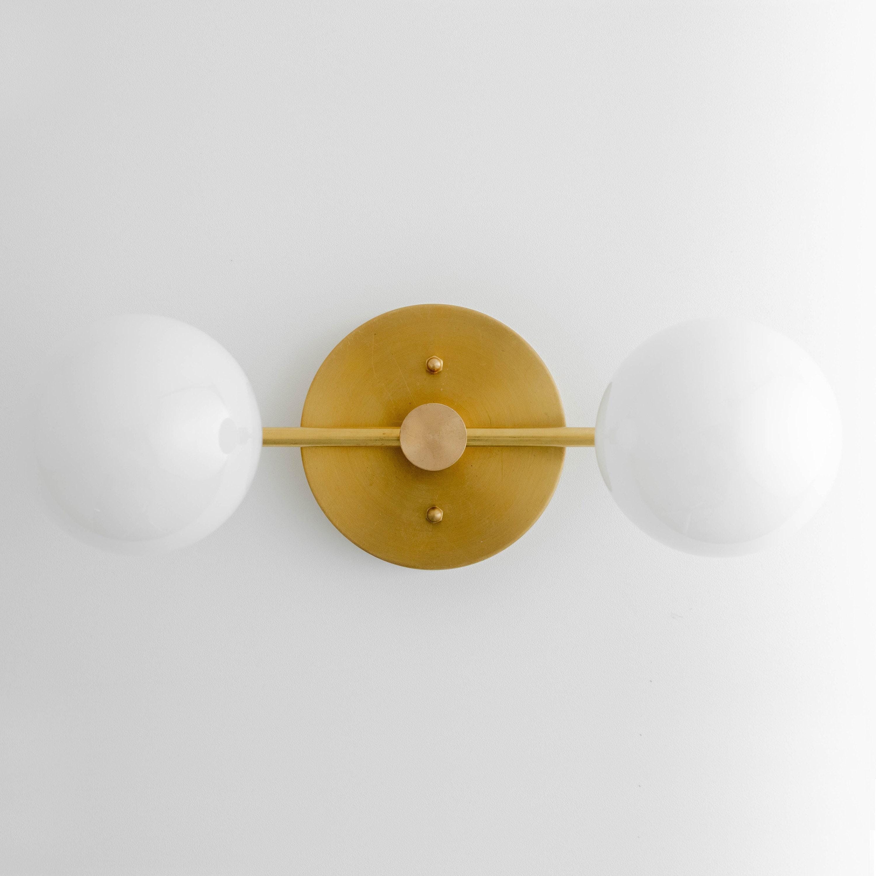 Glorica Glass Vanity Light - Modern Brass Wall Sconce for Bathroom Style KL1422