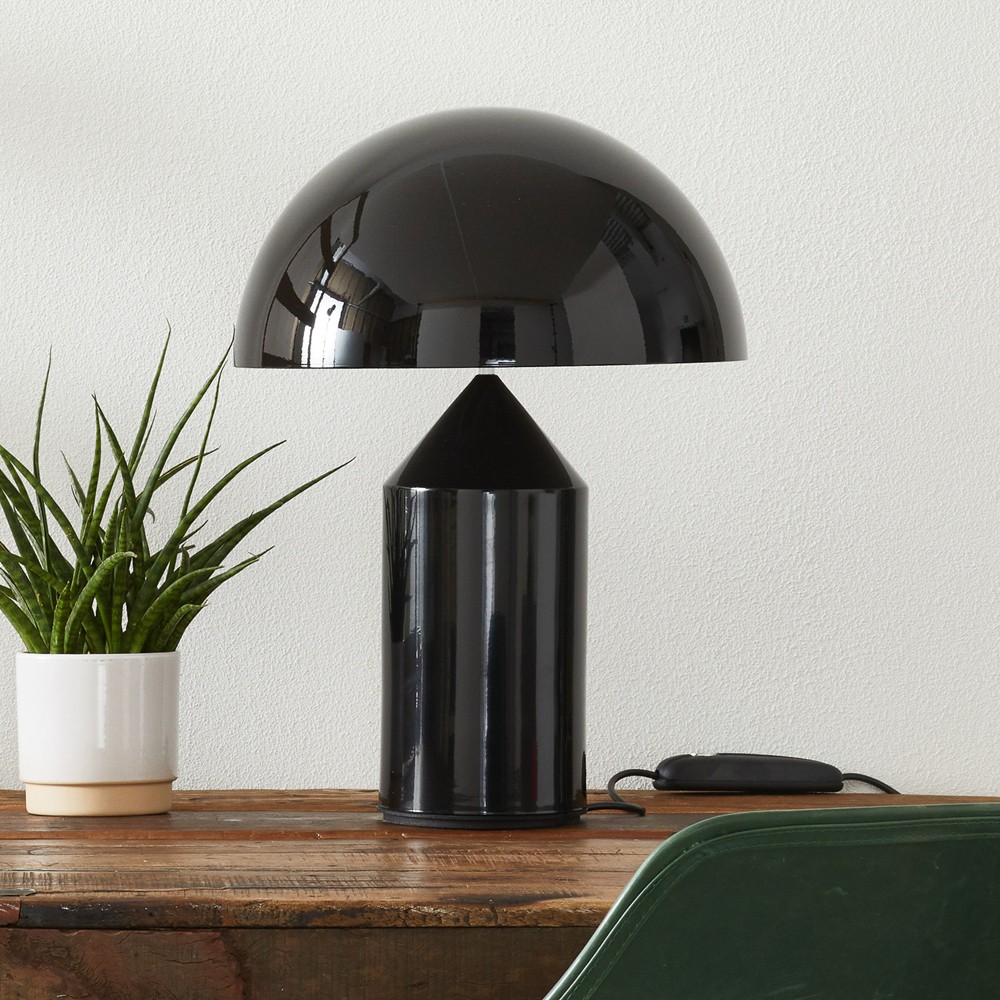 Atollo Metal Table Lamp - Decorative Dome Table Light for Office or Lounge