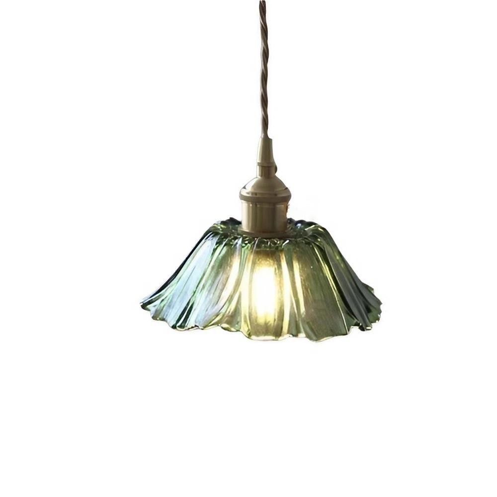 Retro Lotus Creative Glass Pendant Lamp