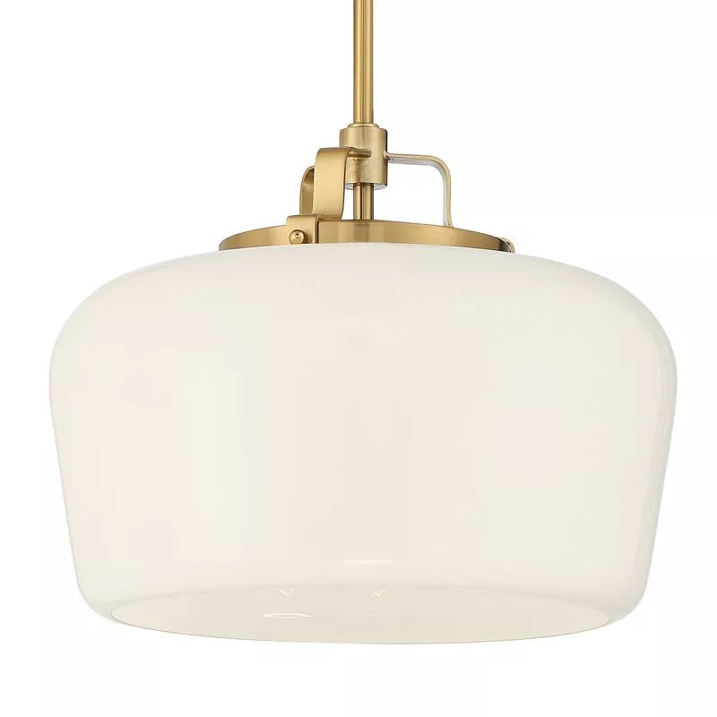 Lirra Minimalist Globe Pendant Light - Opal Glass Finish Lamp for Dining Area or Kitchen KL1714