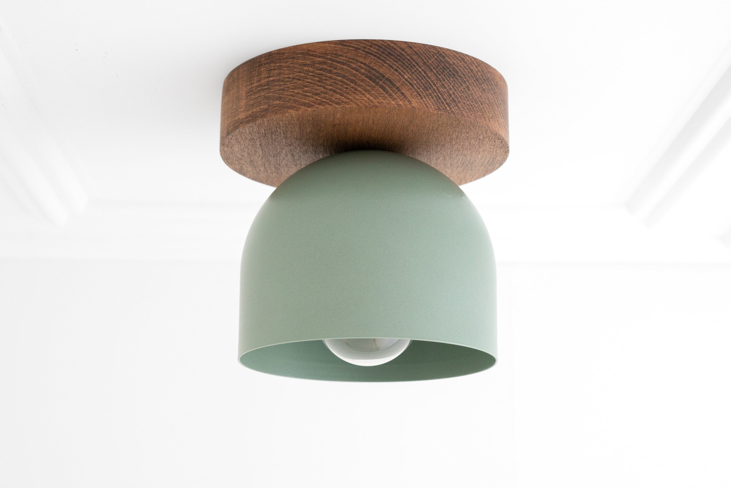 Metio Dome Modern Rustic Ceiling Light - Wooden and Metal Fusion KL1501