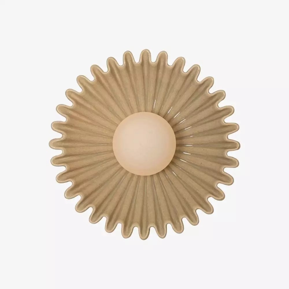 Sculptural Ceramic Wall Sconce – Opal Globe Sconce with Ceramic Finish KL246
