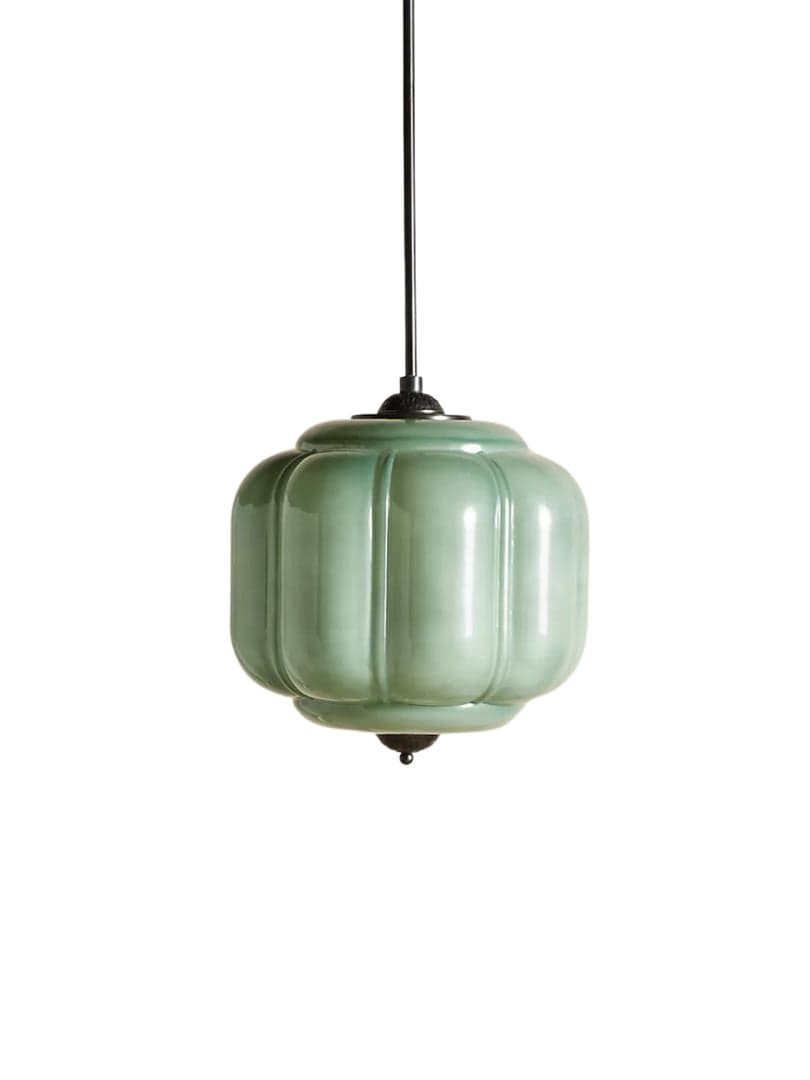 Eloise Vintage Glass Pumpkin Pendant Light - Decorative Lighting for Kitchen KL1453