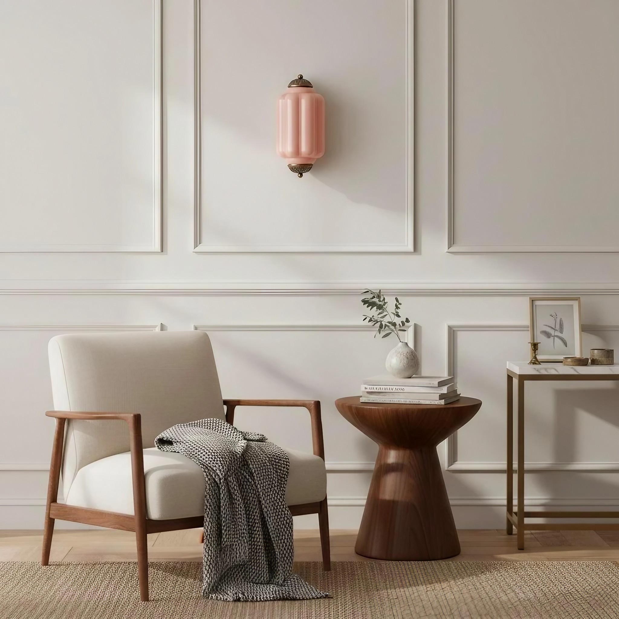 Eloise Long Pumpkin Retro Glass Recessed Wall Lamp KL857