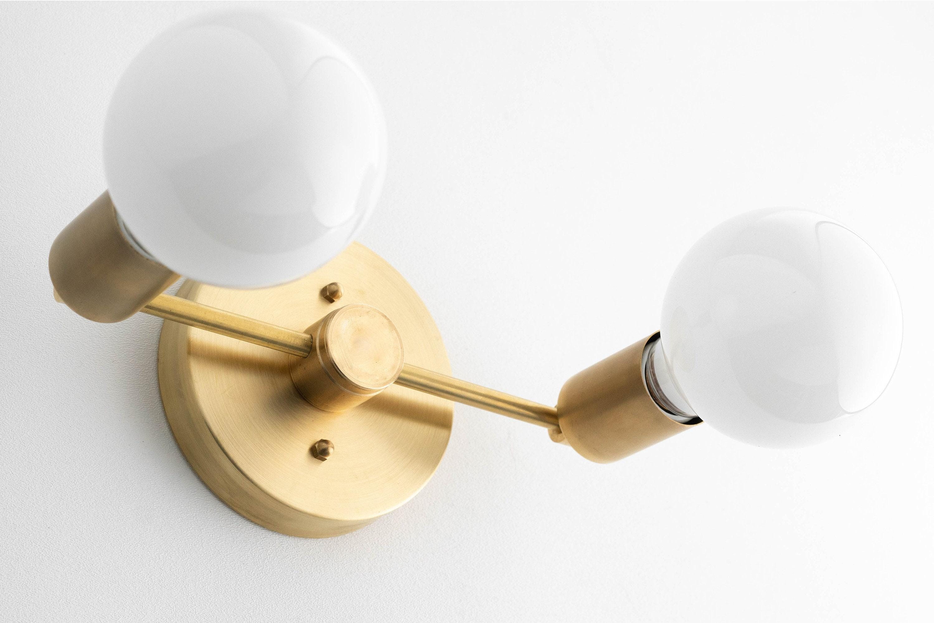 Glorica Glass Vanity Light - Modern Brass Wall Sconce for Bathroom Style KL1422