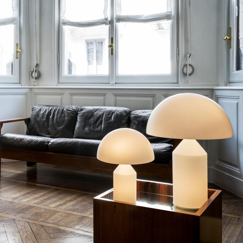 Atollo Metal Table Lamp - Decorative Dome Table Light for Office or Lounge