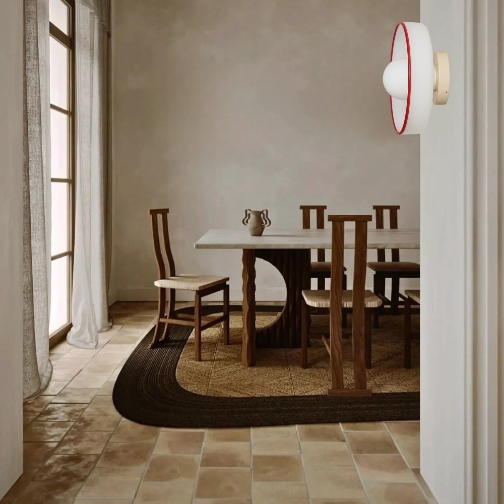 Kalo Round Glass Metal Base Wall Light Ceiling Light- Disc Orb Wall Sconce for Modern Interior KL922