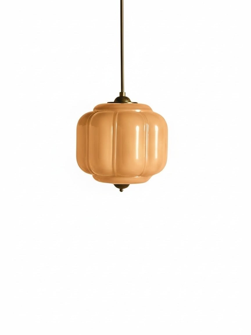 Eloise Vintage Glass Pumpkin Pendant Light - Decorative Lighting for Kitchen KL1453