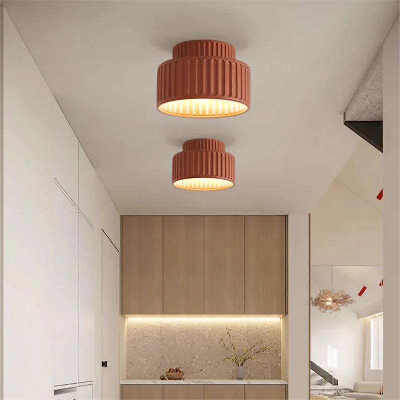 Cream Style Resin Bowl Flush Mount Ceiling Light KL118
