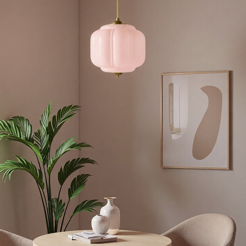 Vintage Eloise Opal Glass Pendant Light KL926
