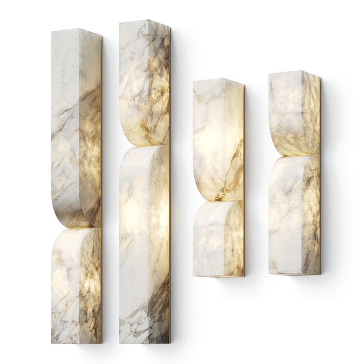 Rectangular Alabaster Wall Lamp D639