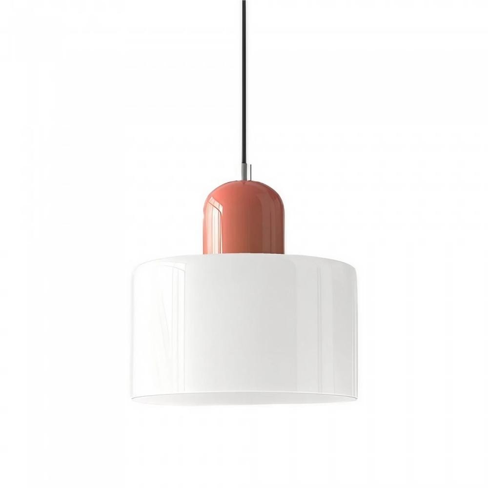Morandi Cylinder Stained Glass Pendant Light KL17