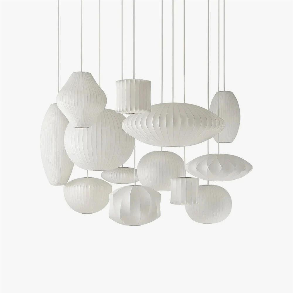 Nelson Bubble White Pendant Light - Modern Minimalist Pendant Light for Living Room
