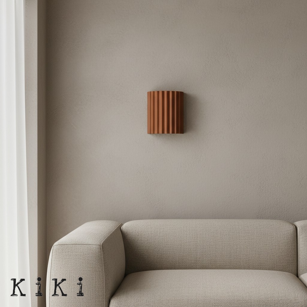 Textured Resin Wall Lamp - Contemporary Style Light for Bedroom or Hallway KL60