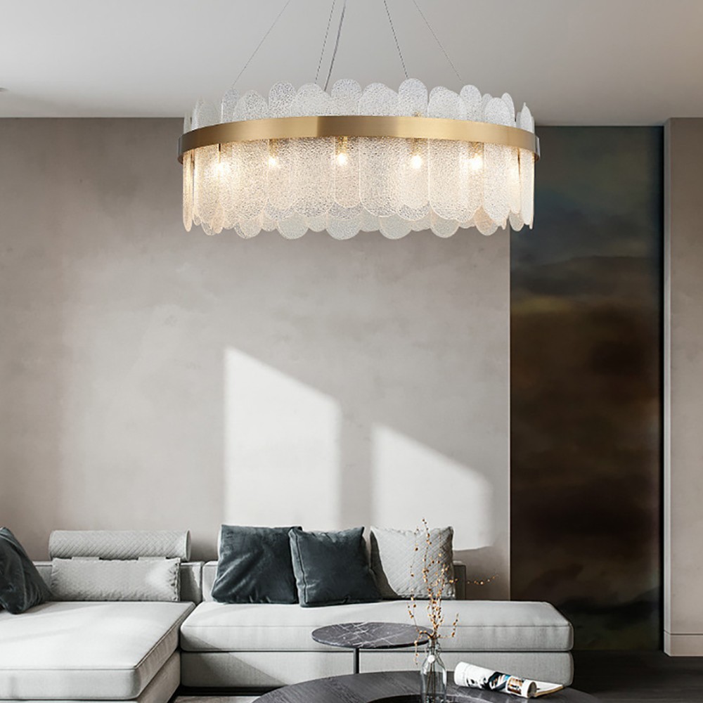 Modern Round Glass Chandelier