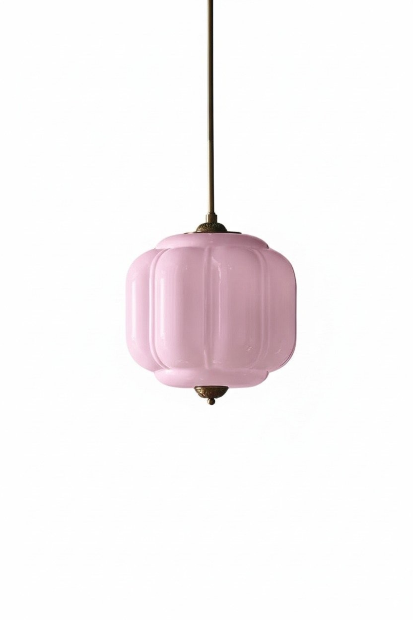 Eloise Vintage Glass Pumpkin Pendant Light - Decorative Lighting for Kitchen KL1453
