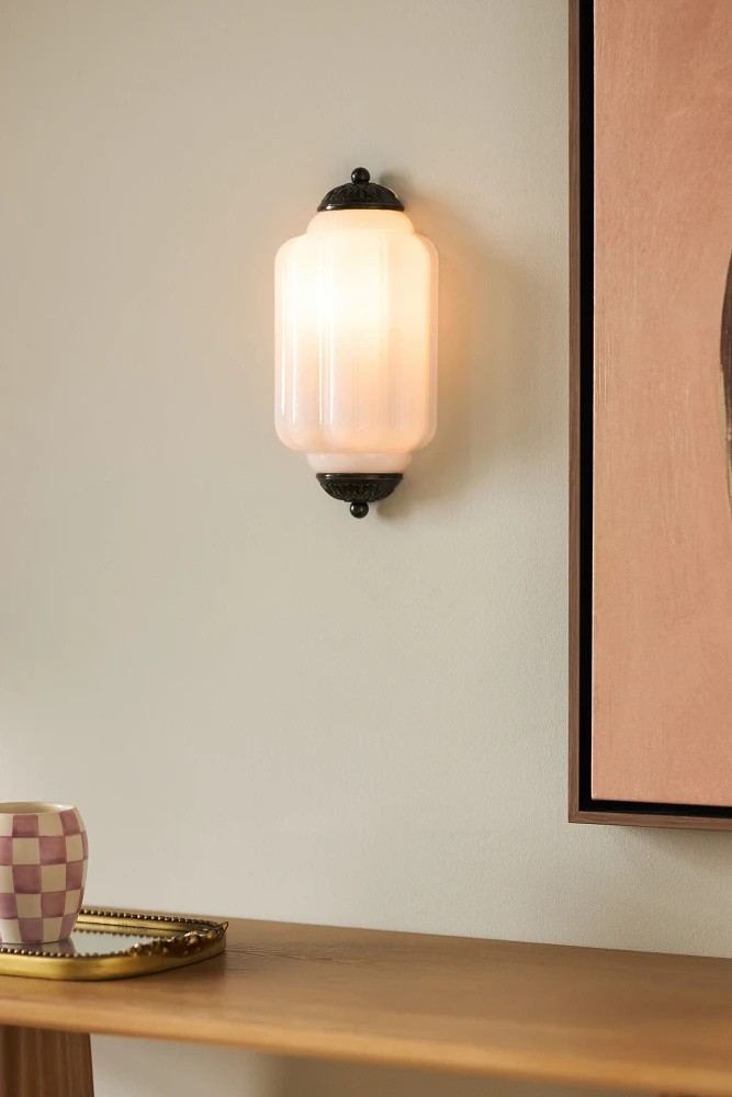 Eloise Long Pumpkin Retro Glass Recessed Wall Lamp KL857