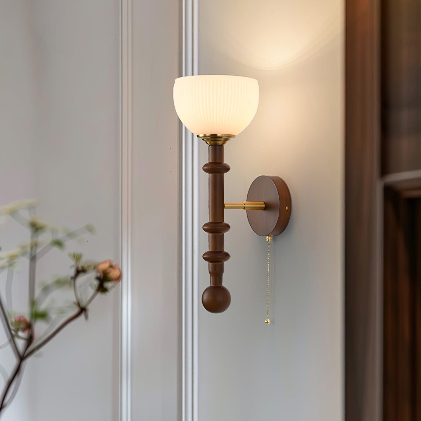 Retro Solid Wood Series Wall Lamp KL625