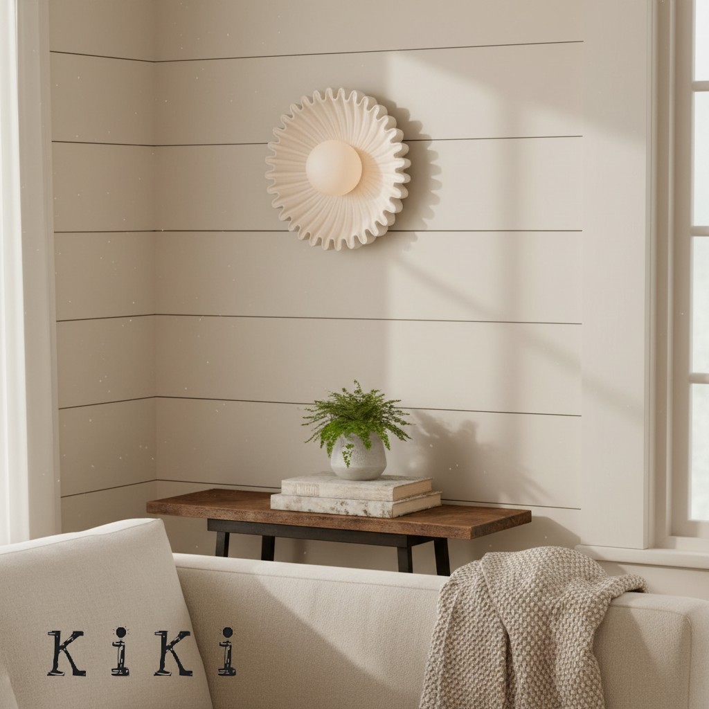 Sculptural Ceramic Wall Sconce – Opal Globe Sconce with Ceramic Finish KL246
