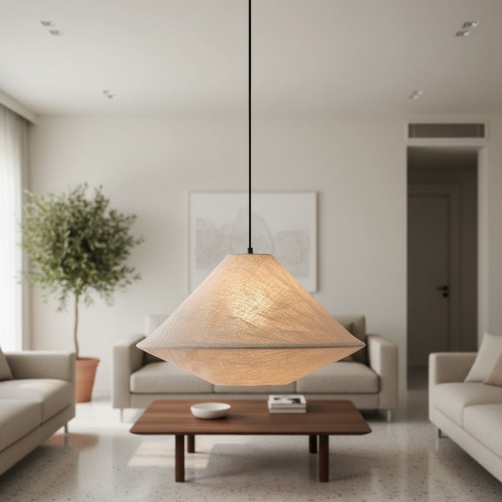 Zalen Fabric Lantern Shade Pendant Light - Artistic Lighting for Contemporary Home KL1670