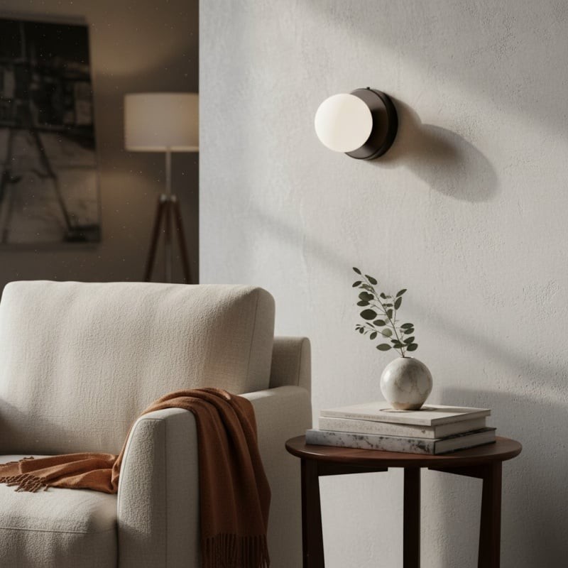 Nuevola Modern Glass Metal Wall Light - Artistic Accent Sconce for Cozy Nooks KL2089