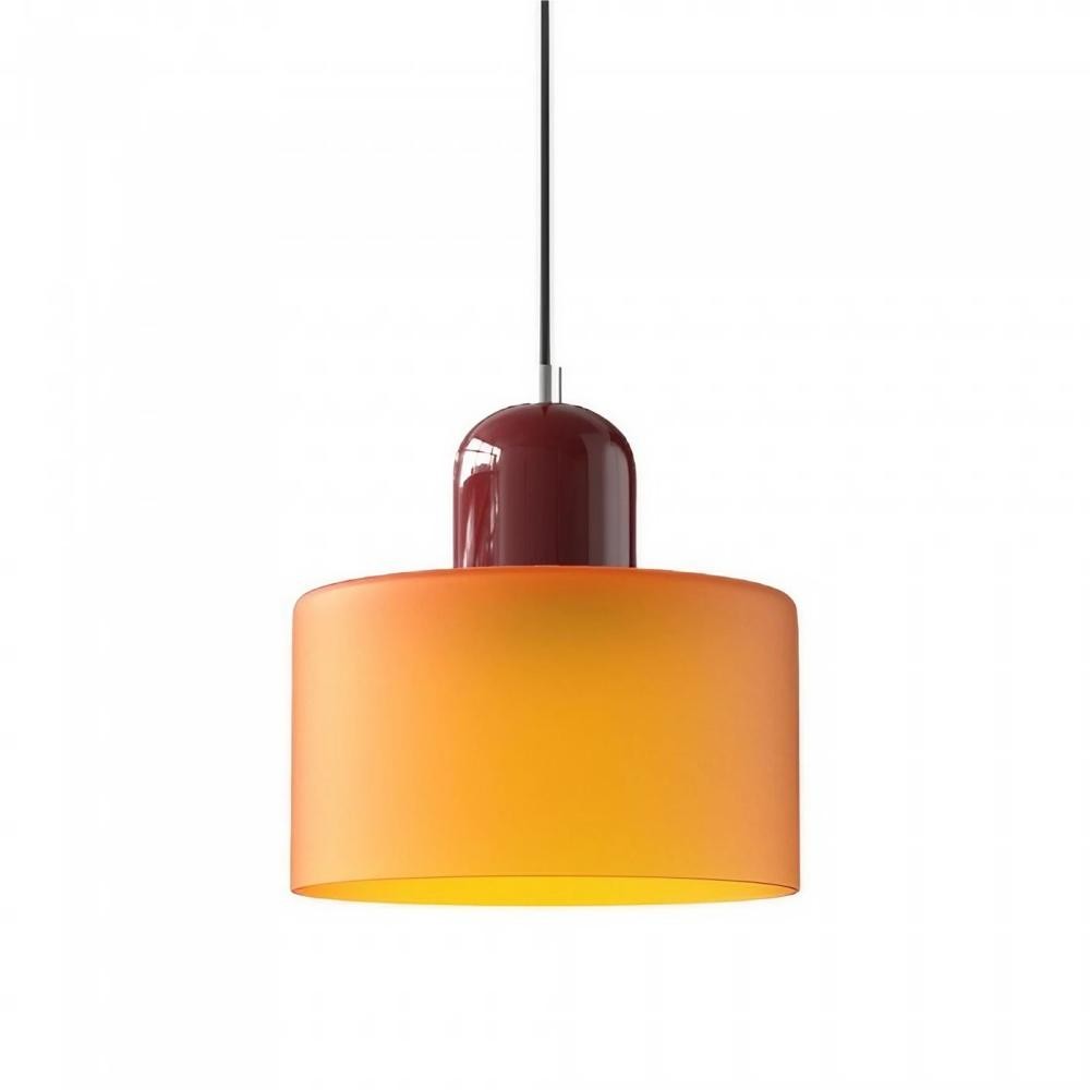 Morandi Cylinder Stained Glass Pendant Light KL17