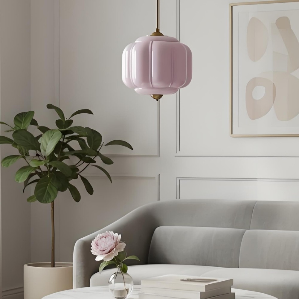 Vintage Eloise Opal Glass Pendant Light KL926