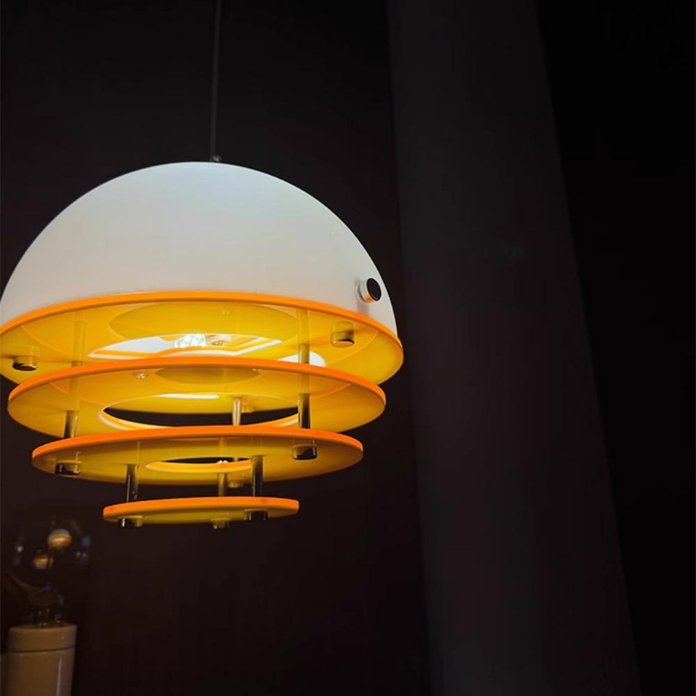 Sunset Pendant Light - Medieval Bauhaus Orange Orb Pendant Light KL880