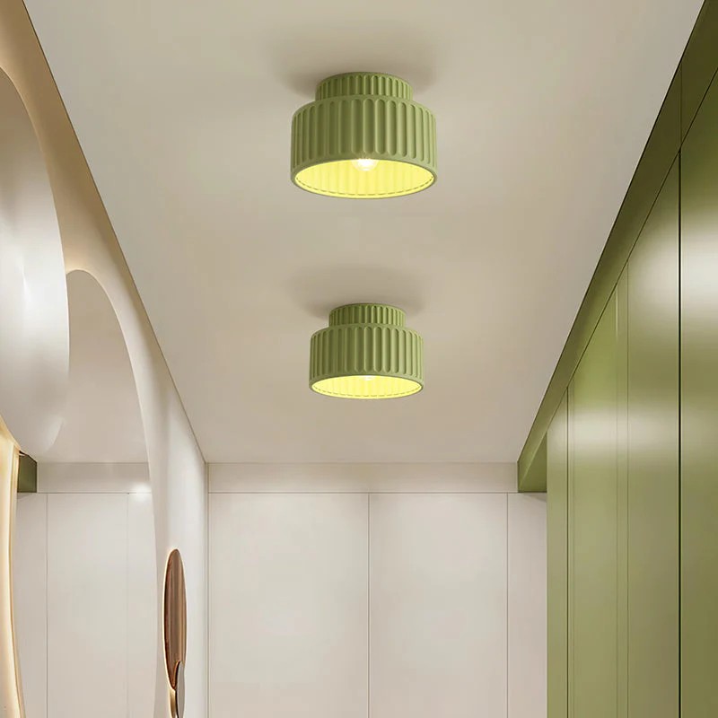 Cream Style Resin Bowl Flush Mount Ceiling Light KL118