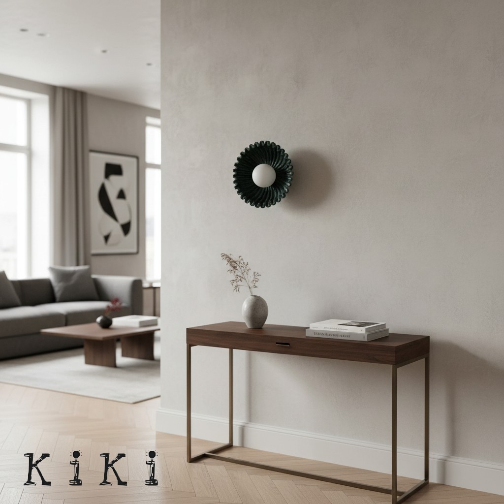 Sculptural Ceramic Wall Sconce – Opal Globe Sconce with Ceramic Finish KL246