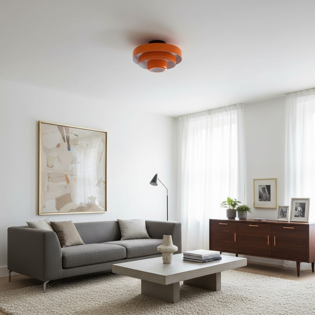 Three-Tier Bauhaus Ceiling Lamp - Bold Colors Ceiling Light for Bedroom or Lounge KL885