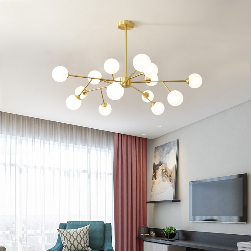 Golden And White Hanging Lamp