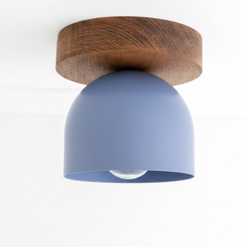 Metio Dome Modern Rustic Ceiling Light - Wooden and Metal Fusion KL1501