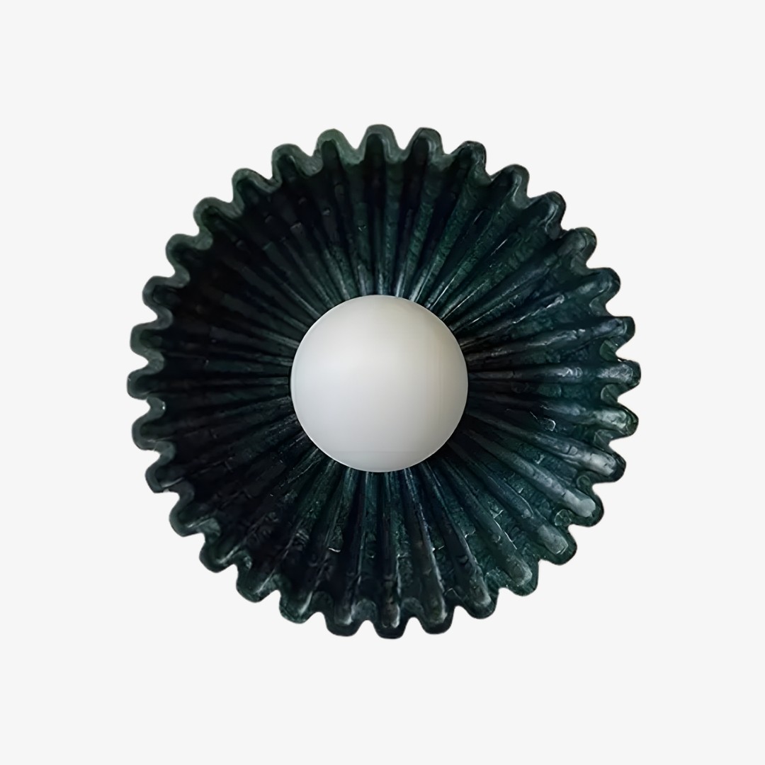 Sculptural Ceramic Wall Sconce – Opal Globe Sconce with Ceramic Finish KL246