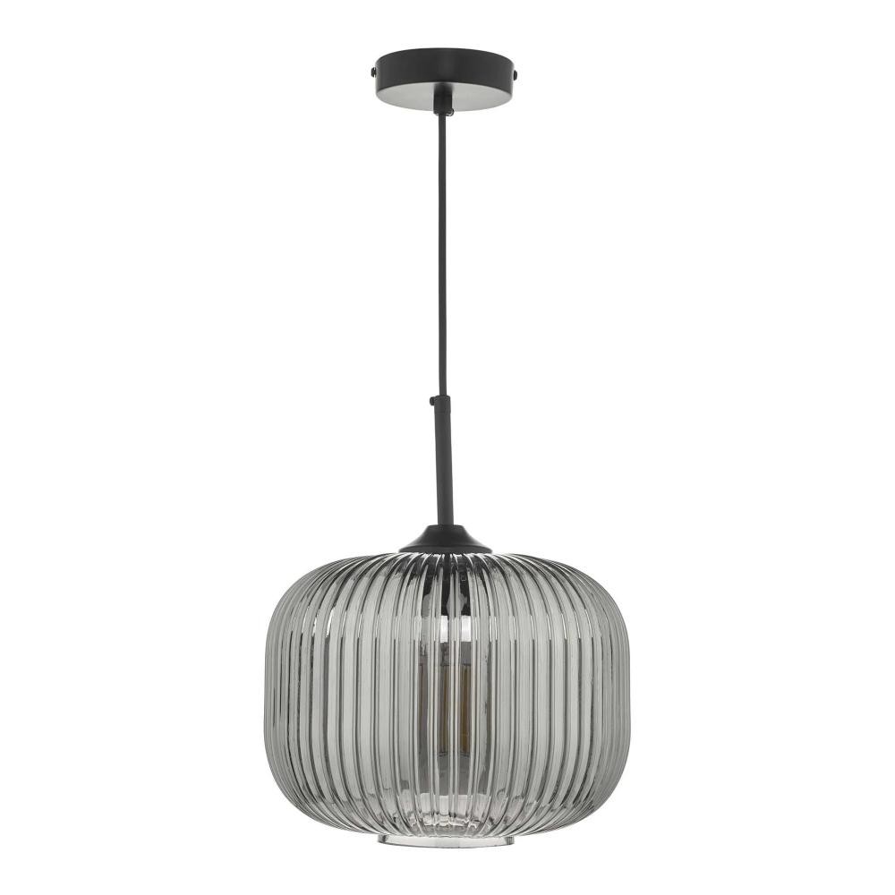 Demarius 1 Light Ribbed Glass Pendant Lamp